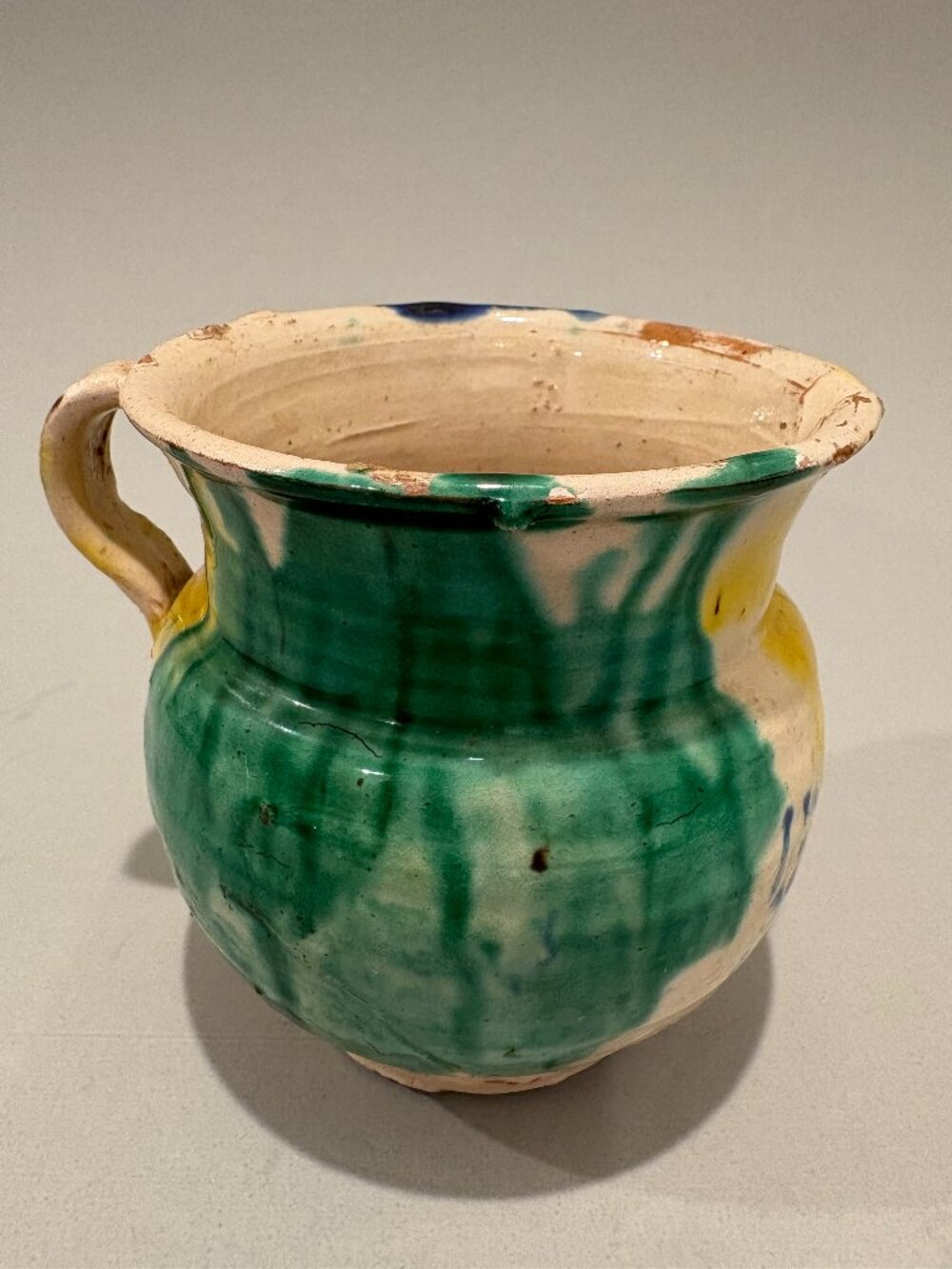 Vintage Mexican Pottery Drip Ware Mug Pitcher